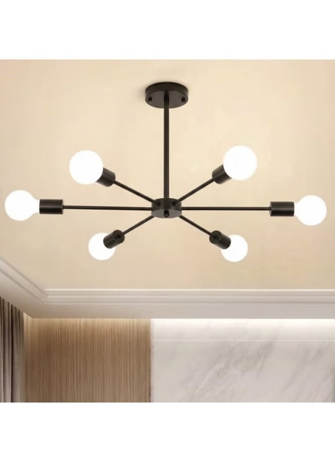 زوبا دوارا دلاية 6 لمبة اسود مودرن مناسبه لجميع الغرف والمساحات - Image 3